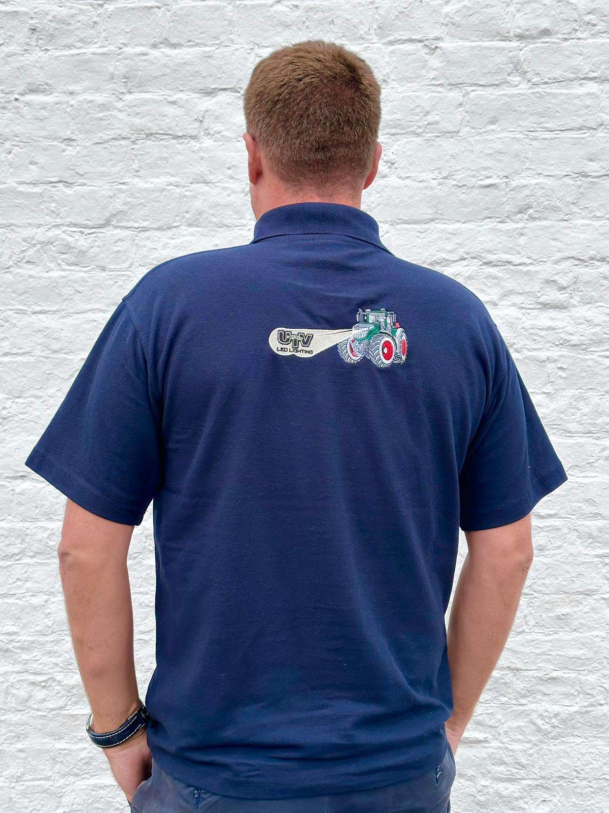 Polo Shirt, Navy - Monochrome front- Fendt UTV Logo - Image 3