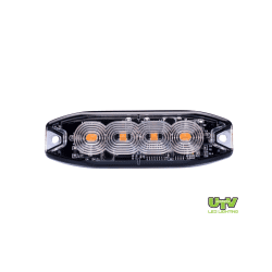 4 LED Slimline Surface Mount Strobe - Amber