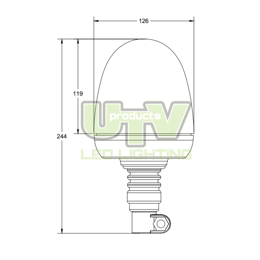 Pole Mounted Beacon - Amber - CANBUS/Error Free - JD R Series & Fendt - Image 4