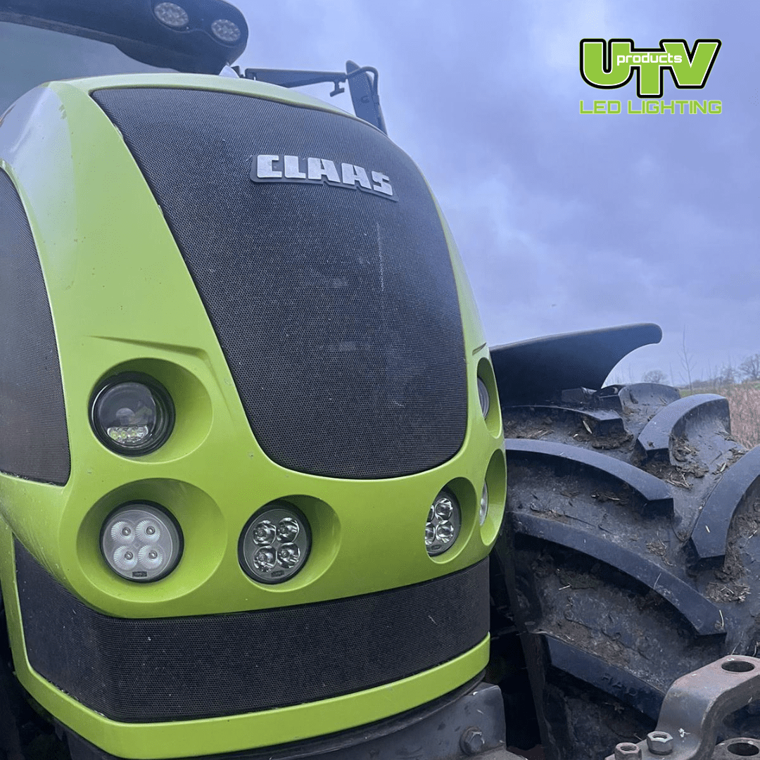 UTV300-7K-Full-Headlight-Kit-Claas-Pre-Tier-3-Tractors-60W-Bullet-Style-LED-Headlight-Halo-DRL-4