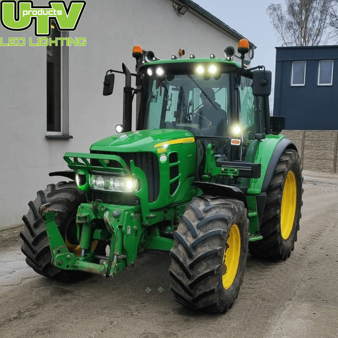 UTV343- 80W-6400-Lumen-Round_Oval-LED-Work-Light-Black-John-Deere-Standard-20-30-Series-1