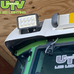 Pair - 40W 3600 Lumen Multi Mount Rectangular LED Work Light with Fendt TMS Rear Roof Bracket